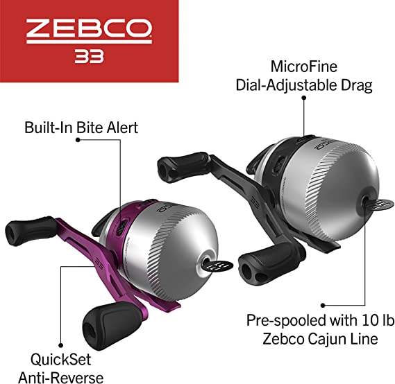 Zebco 33 Spincast Reel and 2-Piece Fishing Rod Combo - Image 2