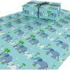Gift Wrap-Blue Baby Elephants