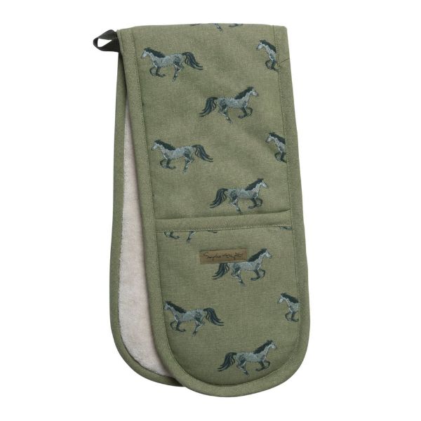 Double Oven Glove - Grey Horse