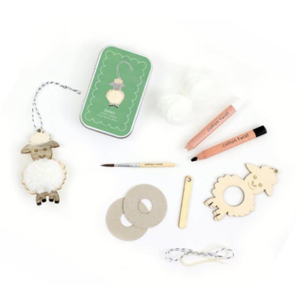 Make Your Own Pom Pom Lamb Gift Tin