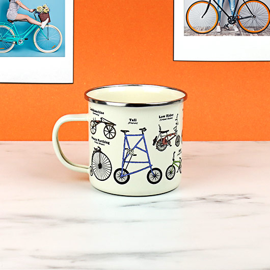 Bike Enamel Mug