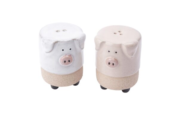 Stoneware Pig Salt & Pepper Pot