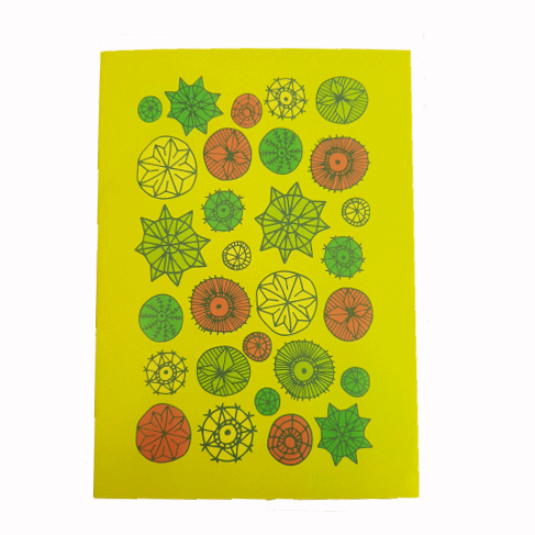 Greeting Card - Cacti in the sun / Yellow