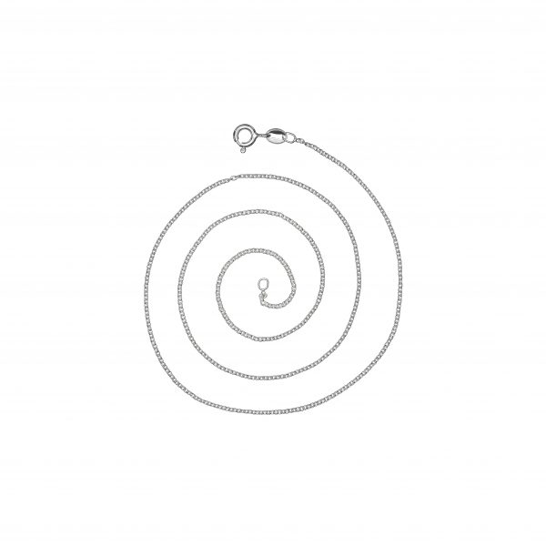 Fine Silver Cable Chain 18"