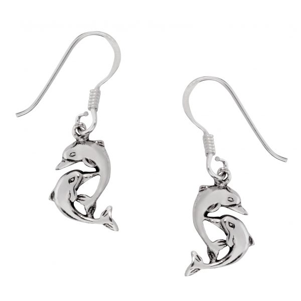 Double Dolphin Earrings