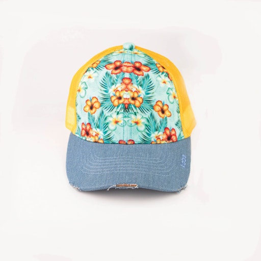 Printed Hat - Hibiscus - Image 2