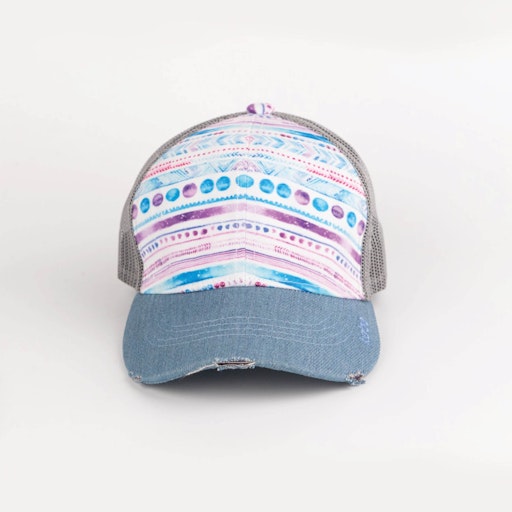 Printed Hat - Indigo - Image 2