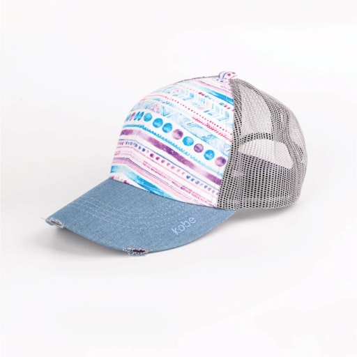 Printed Hat - Indigo