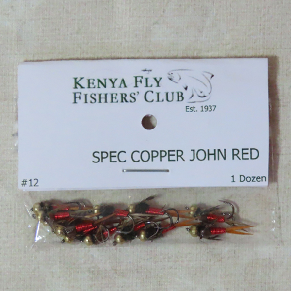 Fishing Flies - Beaded Head Spec Copper John Red