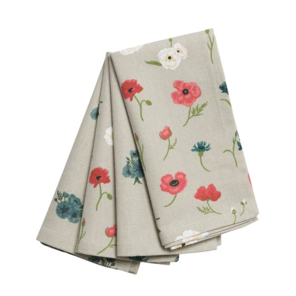 Napkins - Set Of 4 - Poppy Meadow (Mix Pack Blue & Meadow)