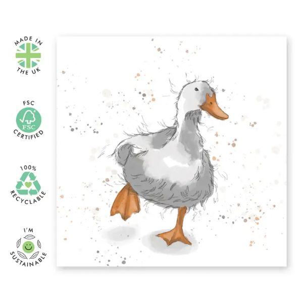 Watercolour Duck Card/CE823 - Image 2