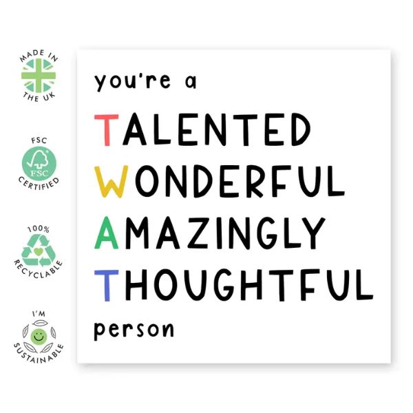 You're a TWAT Person Funny Card/CE861 - Image 2
