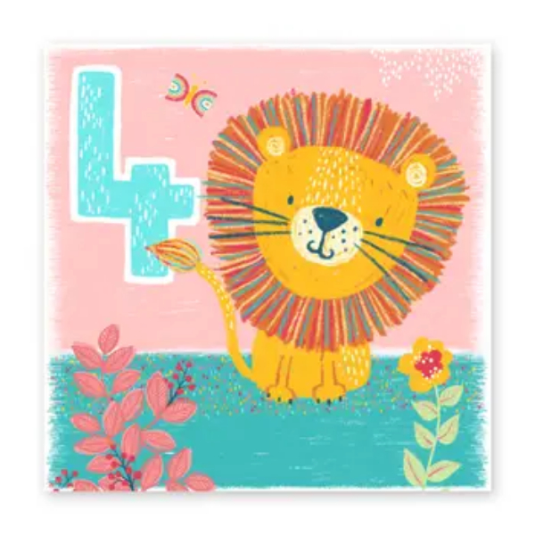 Jungle 4 Birthday Card/ CE352