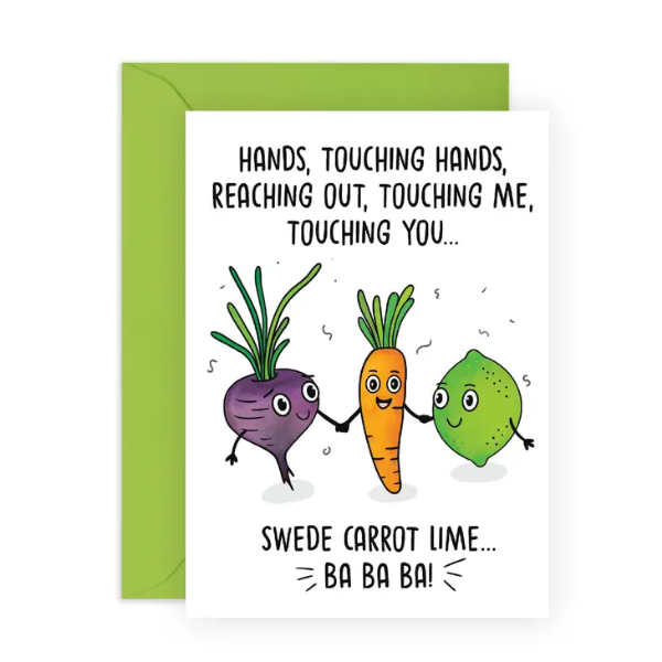 Swede Carrot Lime Cute Card/ CF468