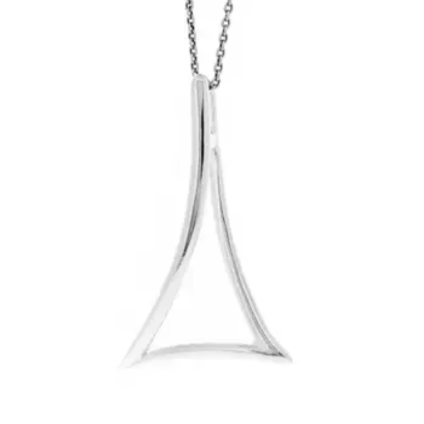 Abstract Triangle Pendant with 18" Trace chain