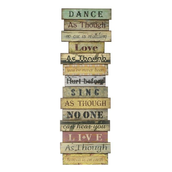 DANCE AS THOUGH WOODEN PLAQUE	NHH109