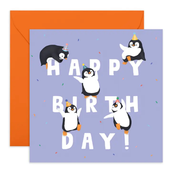 Penguins Happy Birthday Card/ CF411