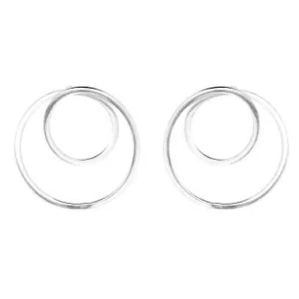 Simply Silver Decreasing Circle Studs