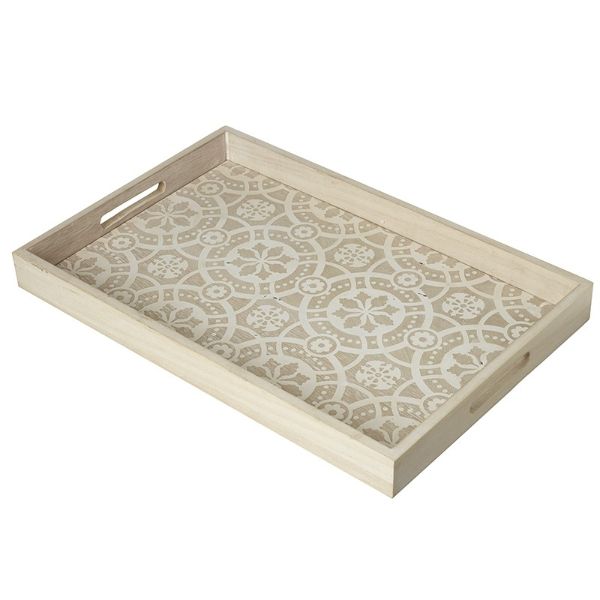 CREAM MOSAIC TRAY TPP577