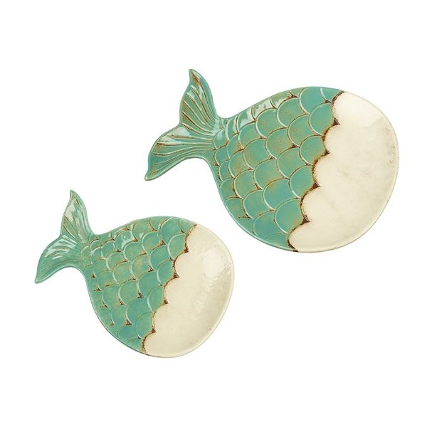 CERAMIC FISH PLATE SET VAC031
