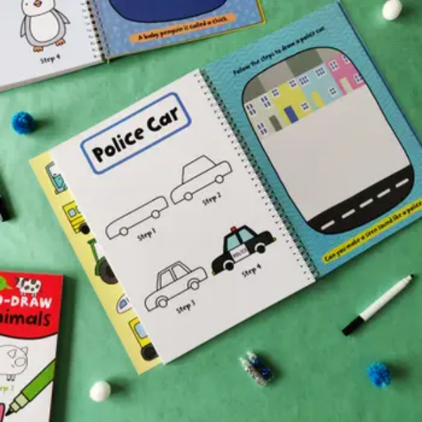 Learn to Draw Things That Go - Wipe Clean Book/ HTDWC03