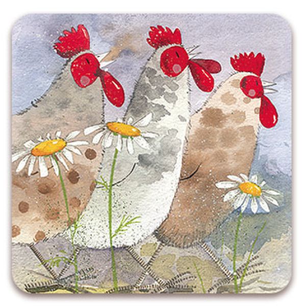 Three Hens Coaster C48