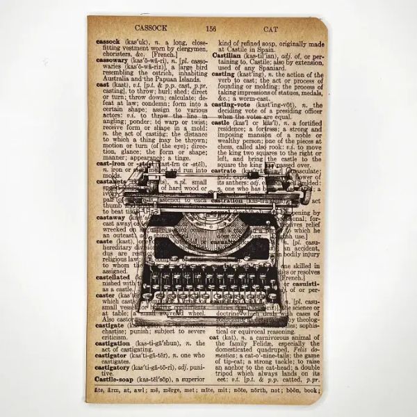 Vintage Typewriter Dictionary Art Notebook - WAN21402