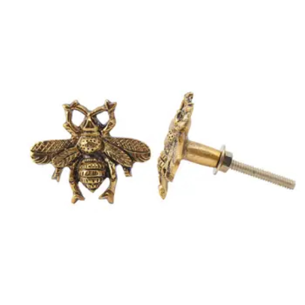 The Beekeeper Gold Bee Drawer Pull