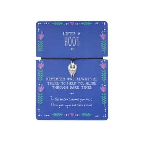 Live Happy 'Life's A Hoot' Wish Bracelet