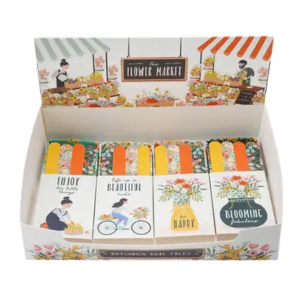 The Flower Market 4 Matchbox Nail Files