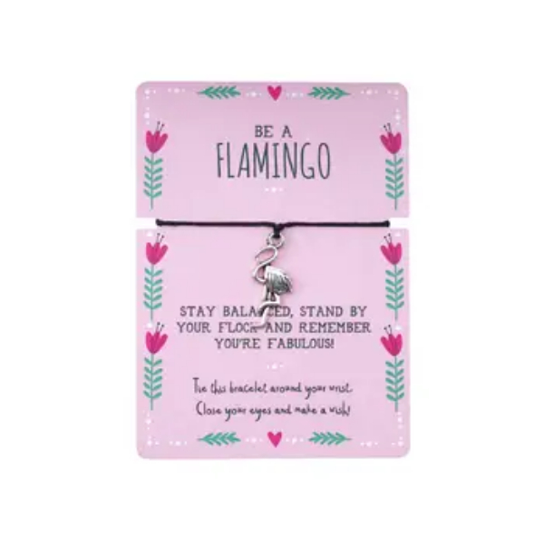 Live Happy 'Be A Flamingo' Wish Bracelet