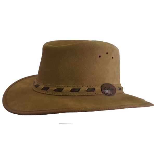 Pudney Genuine Suede Hat with Flyband trim