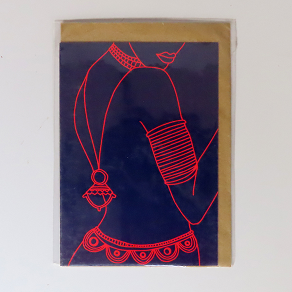 Greeting Card - African Artyfacts - Dark