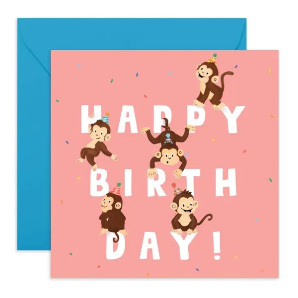 Monkeys Happy Birthday Card, Recyclable Card	CF425