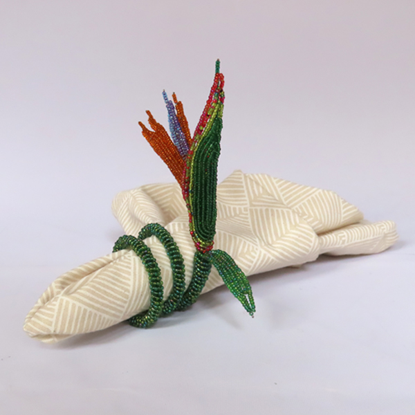 Beaded Napkin Ring Bird of Paradise