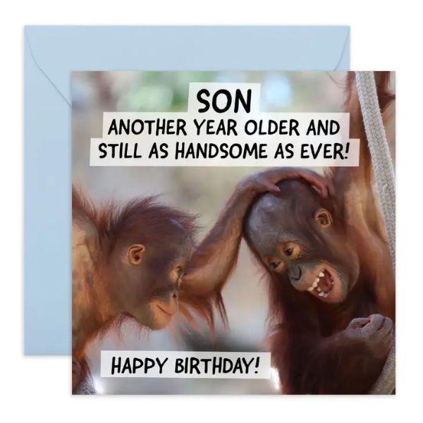 Son Another Year Older Funny Card, Recyclable Card CF812