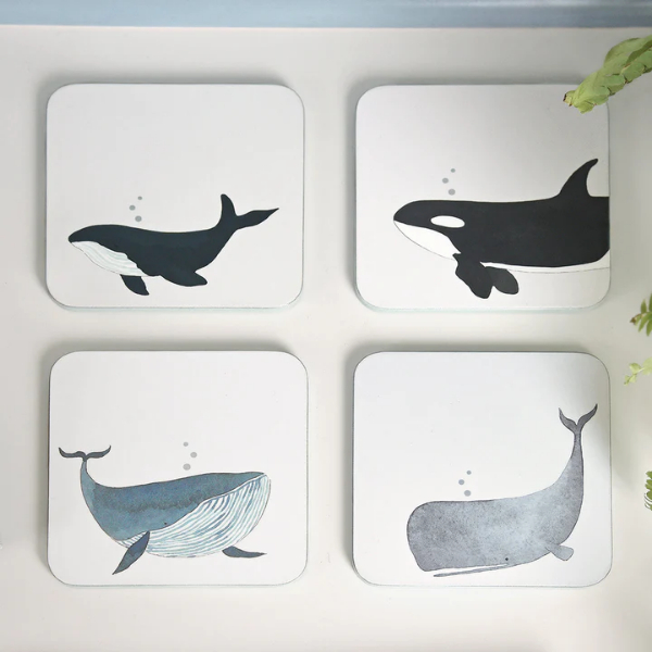 Coasters - Set Of 4 - Whales