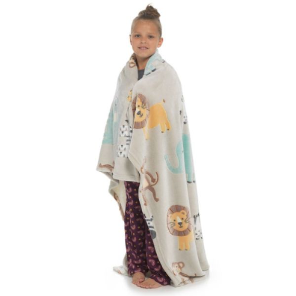 Safari Print Glow In The Dark Blanket