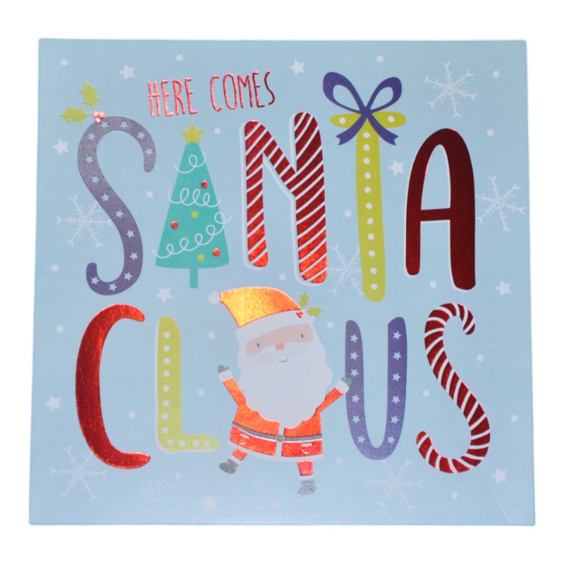 Santa And Reindeer Christmas Cards 10 Pack