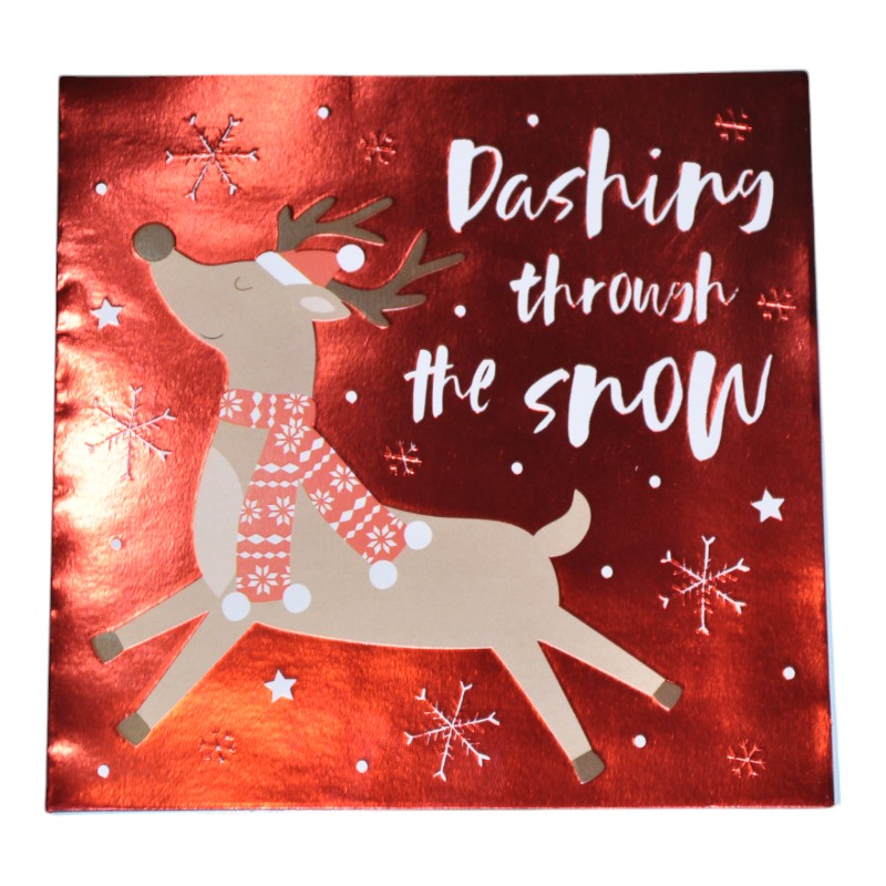 Santa And Reindeer Christmas Cards 10 Pack - Image 2