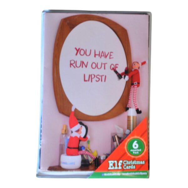 Childrens Elf Christmas Cards And Envelopes 6 Pack - 500147