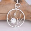 Silver Scallop sealife pendant P664
