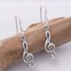 925 Silver Treble Clef Earrings E670