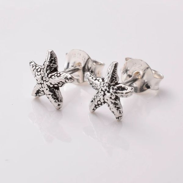 Tiny starfish stud earrings S336 - Image 2