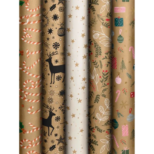 Roll Wrap -Xmas Traditional Recycled