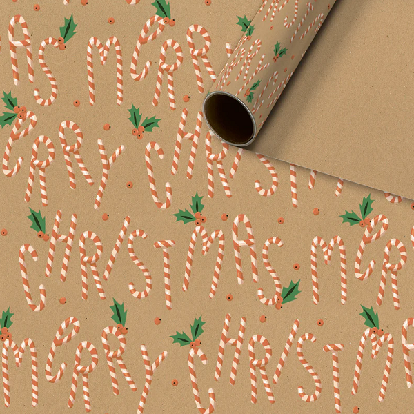 Roll Wrap -Xmas Traditional Recycled - Image 2