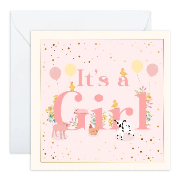 It’s a Girl Farmyard Card CE297