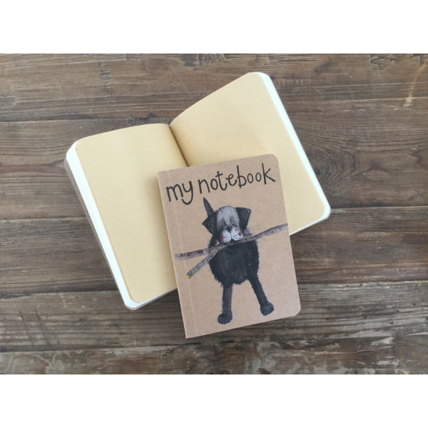 Black Lab Small Kraft Notebook