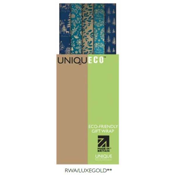 Uniqueco Bio Glitter Luxe Gold Rollwrap