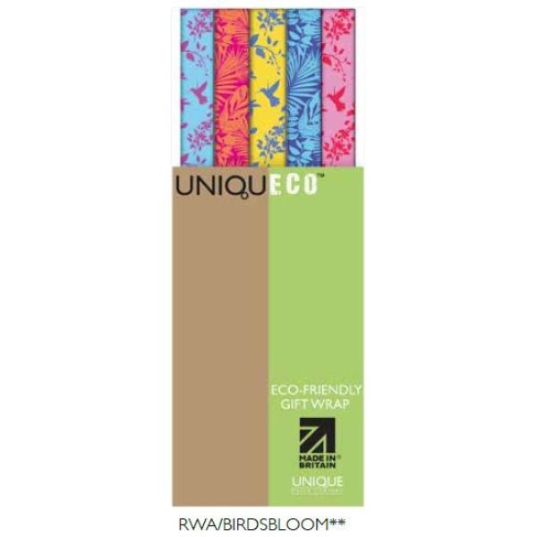 Uniqueco Printed Birds and Blooms Rollwrap